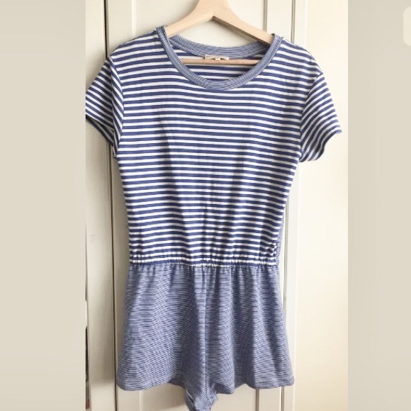 Opening Ceremony Pants - Opening Ceremony Blue Stripe Romper